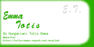 emma totis business card